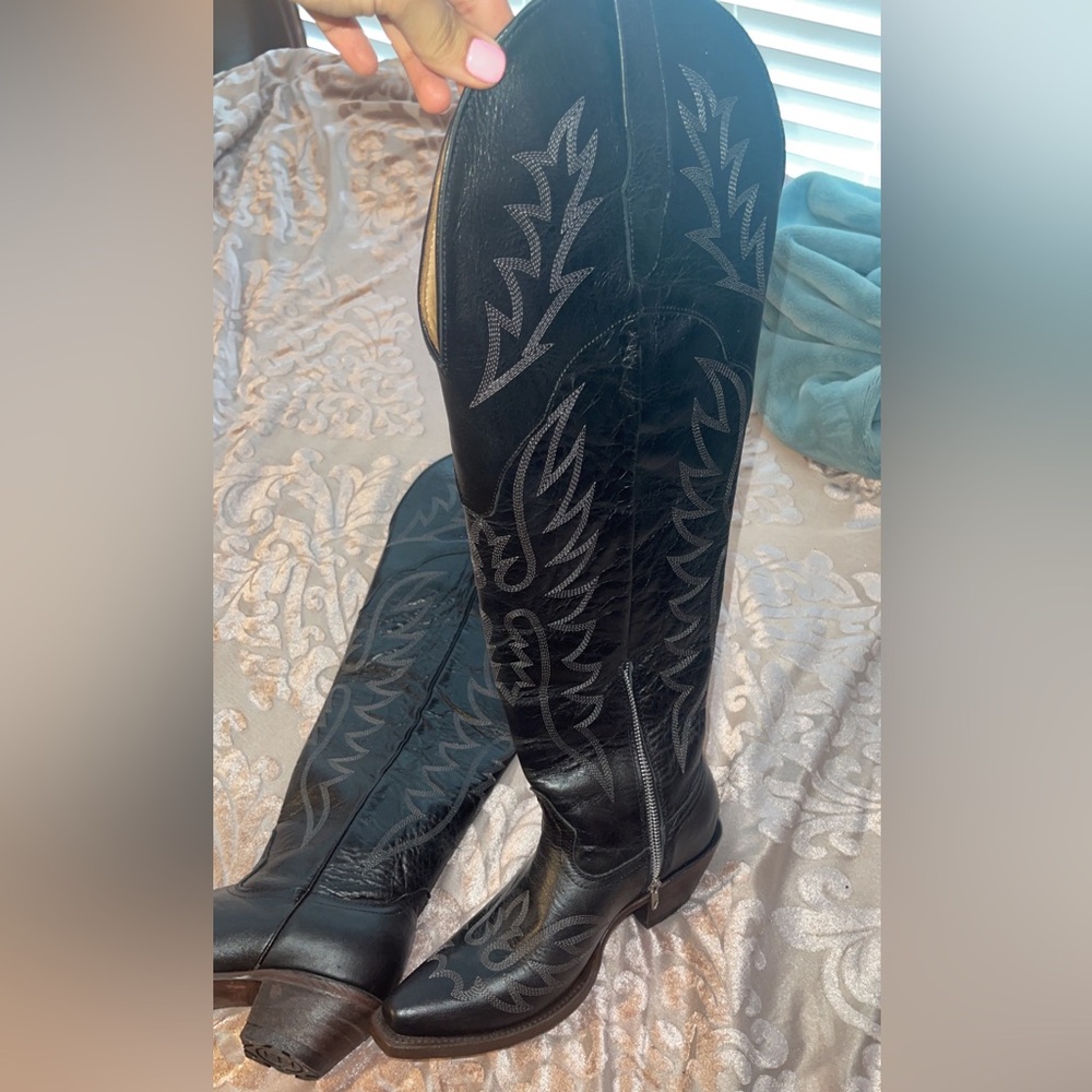 HORSAG High knee cowgirl boots